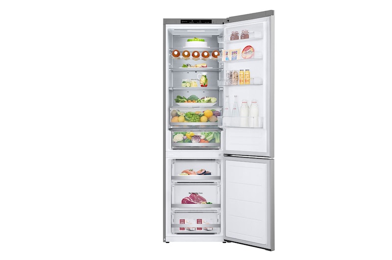 LG Lodówko-zamrażarka LG | srebrna | 2.03 m | klasa D | DoorCooling+™ | Total No Frost | ZeroClearance | GBV7280DPY, GBV7280DPY