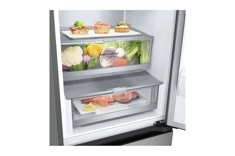 LG Lodówko-zamrażarka LG | srebrna | 2.03 m | klasa D | DoorCooling+™ | Total No Frost | ZeroClearance | GBV7280DPY, GBV7280DPY