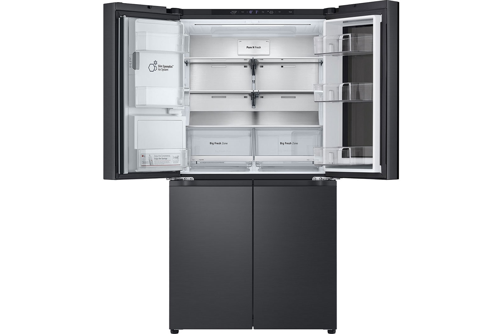 LG Lodówko-zamrażarka LG | side by side Multidoor | ciemny grafit | InstaView(tm) | 638 L | Wi-Fi | GMG960EVJE, GMG960EVJE