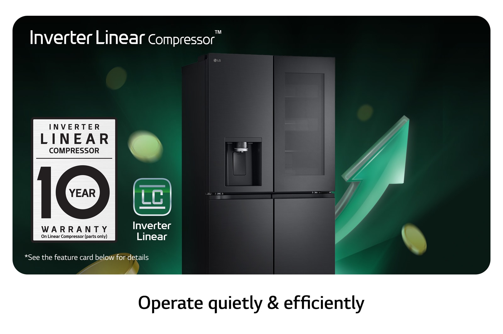 LG Lodówko-zamrażarka LG | side by side Multidoor | ciemny grafit | InstaView(tm) | 638 L | Wi-Fi | GMG960EVJE, GMG960EVJE