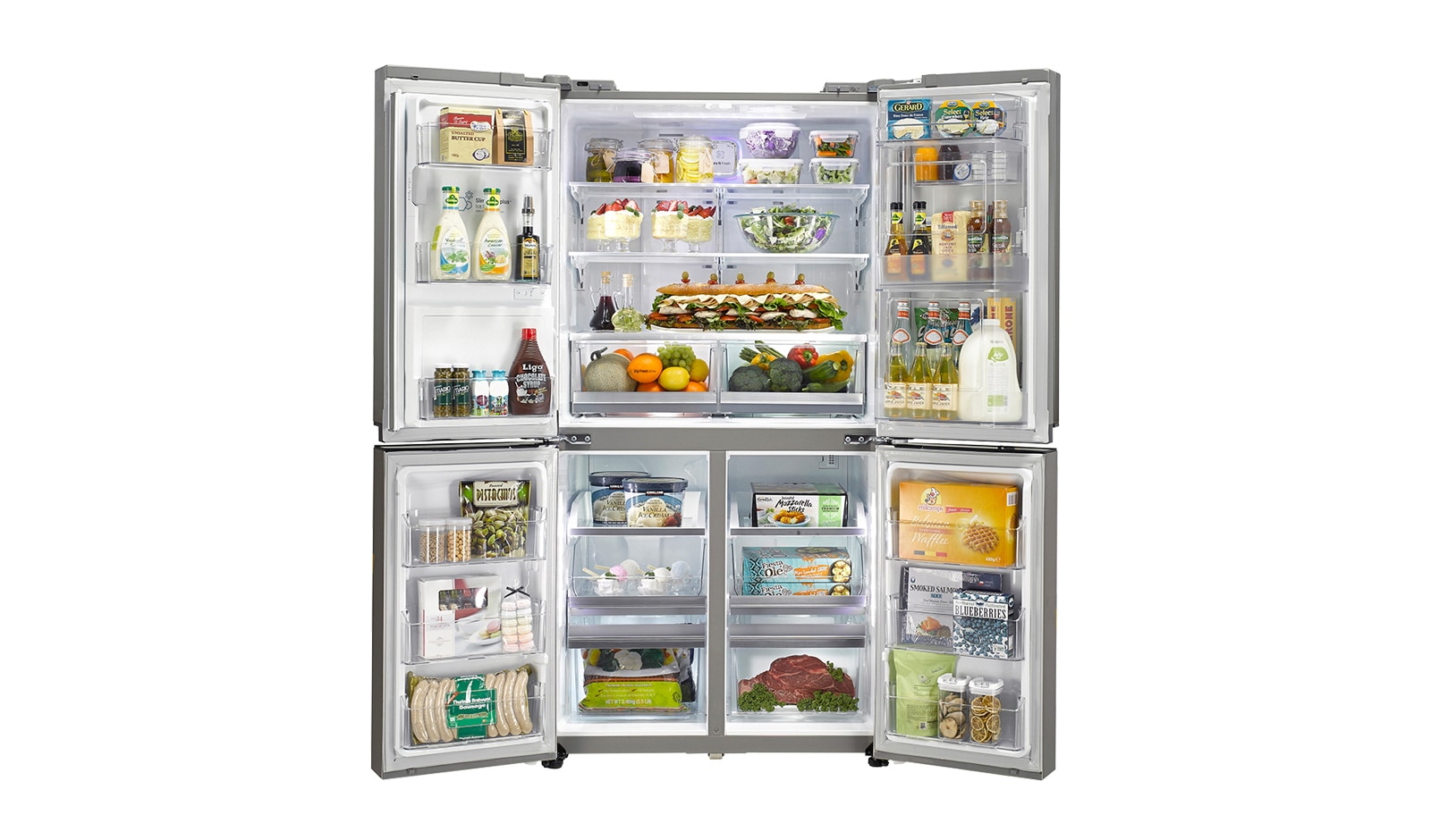 LG Lodówka typu Multidoor z systemem Door-in-Door, GMJ916NSHV