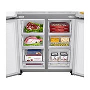 LG Lodówko-zamrażarka LG Multidoor | srebrna | ThinQ | Total No Frost | klasa F | 506 L | GML844PZ6F, GML844PZ6F