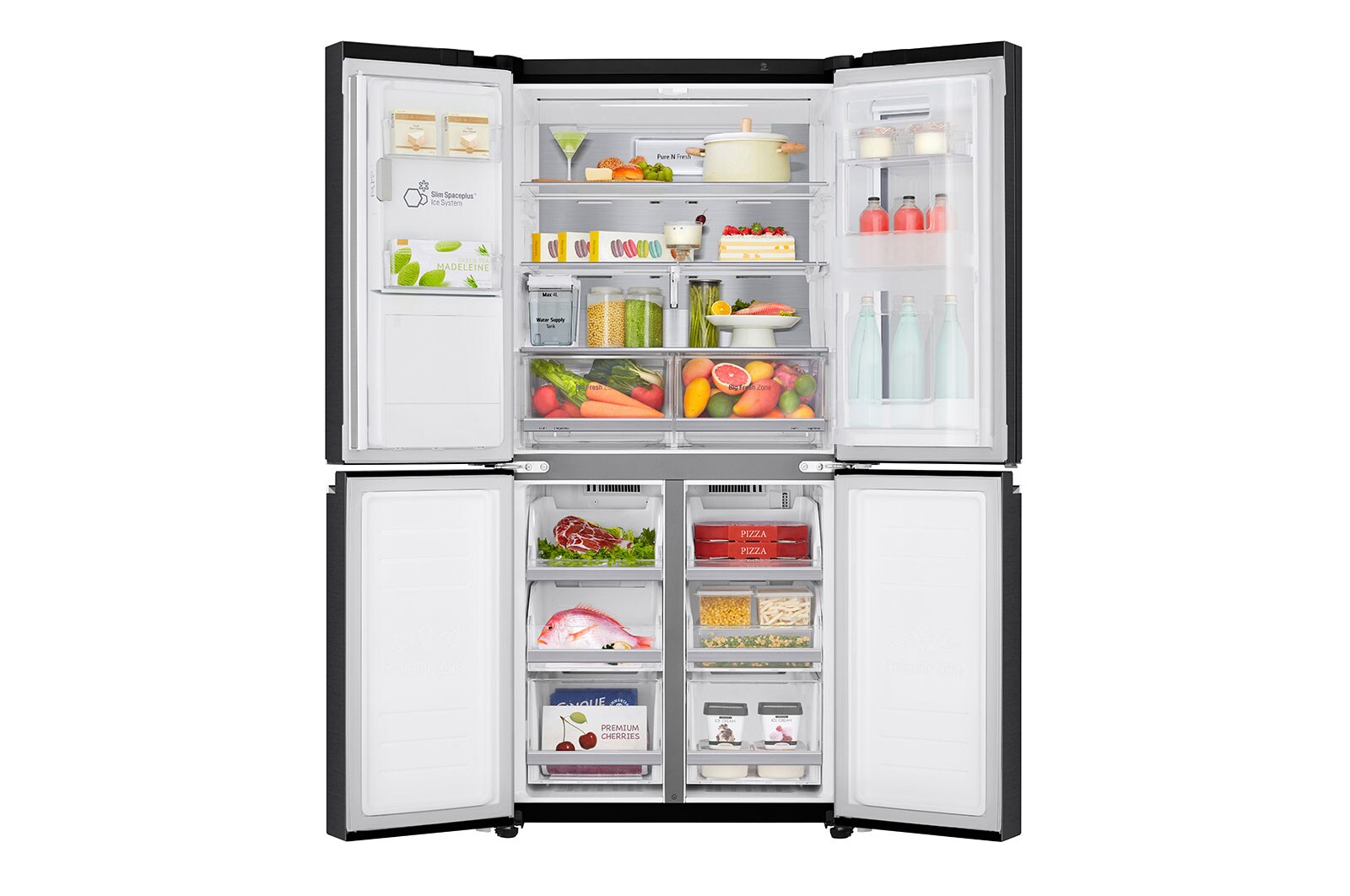 LG Lodówko-zamrażarka LG Multidoor | InstaView | ciemny grafit mat | Door-in-Door | ThinQ | Total No Frost | klasa F | 506 L | GMX844MCBF, GMX844MCBF