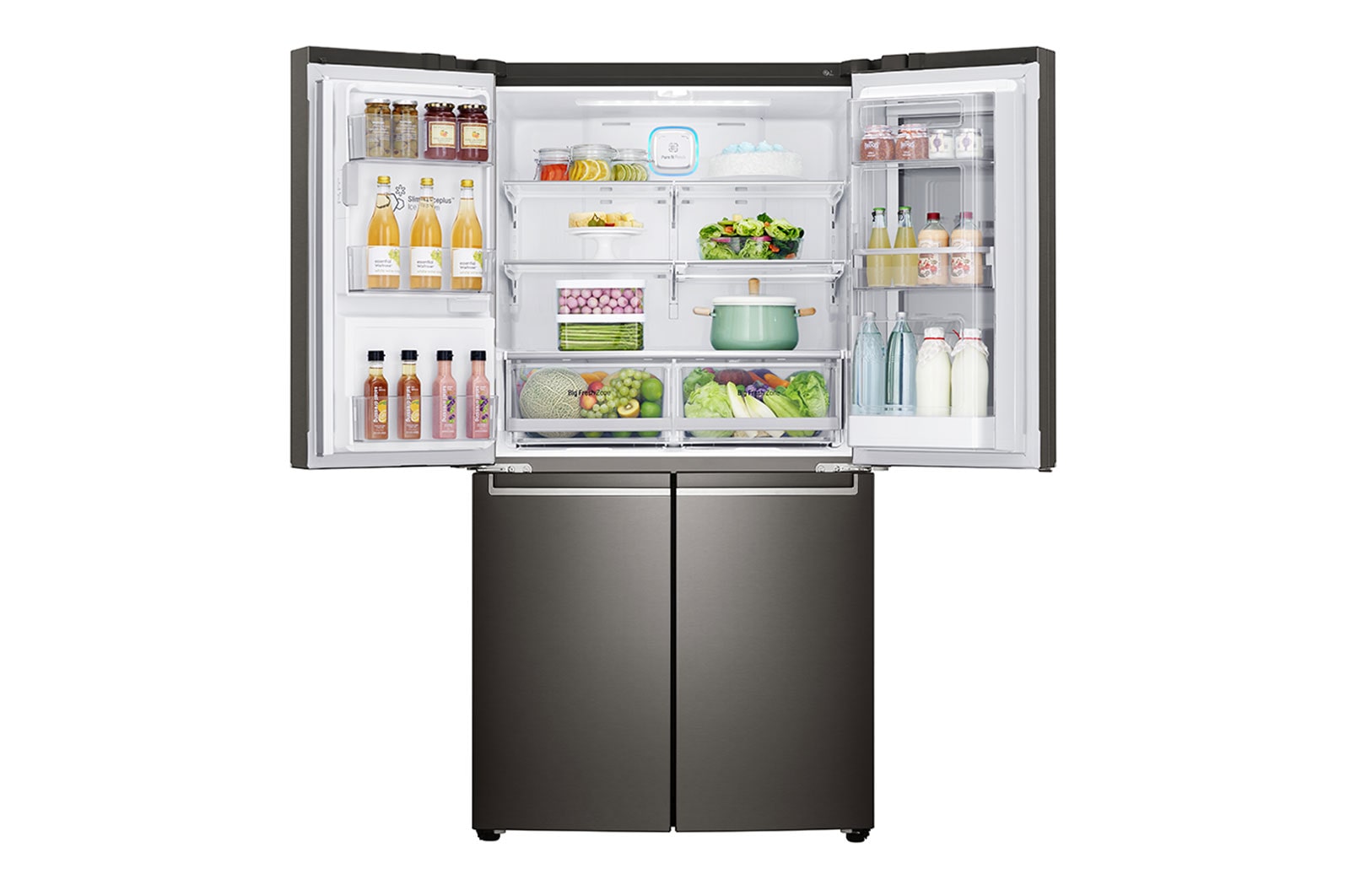 LG Lodówko-zamrażarka LG Multidoor InstaView Door-in-Door ThinQ GMX936SBHV, GMX936SBHV