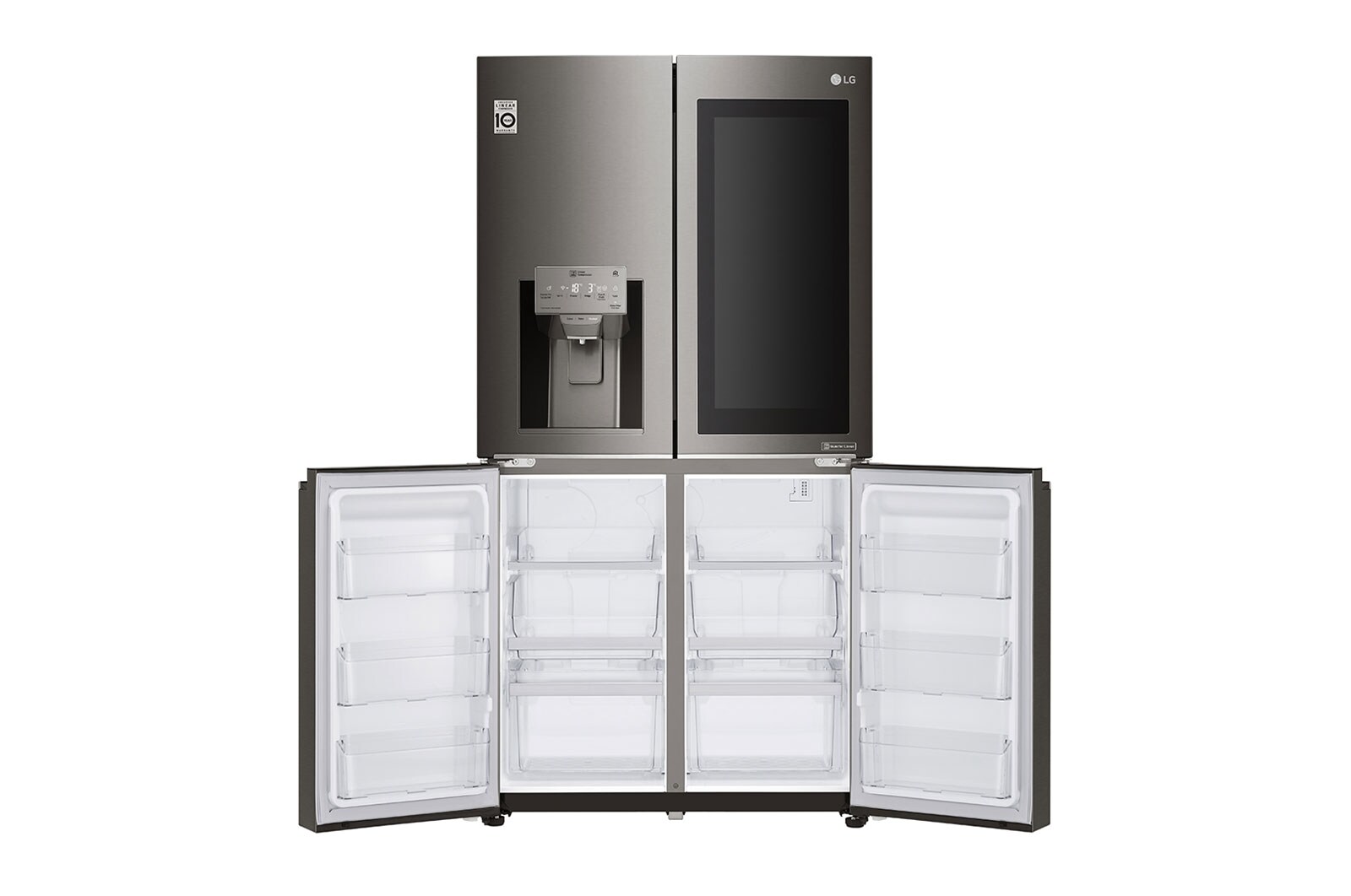 LG Lodówko-zamrażarka LG Multidoor InstaView Door-in-Door ThinQ GMX936SBHV, GMX936SBHV