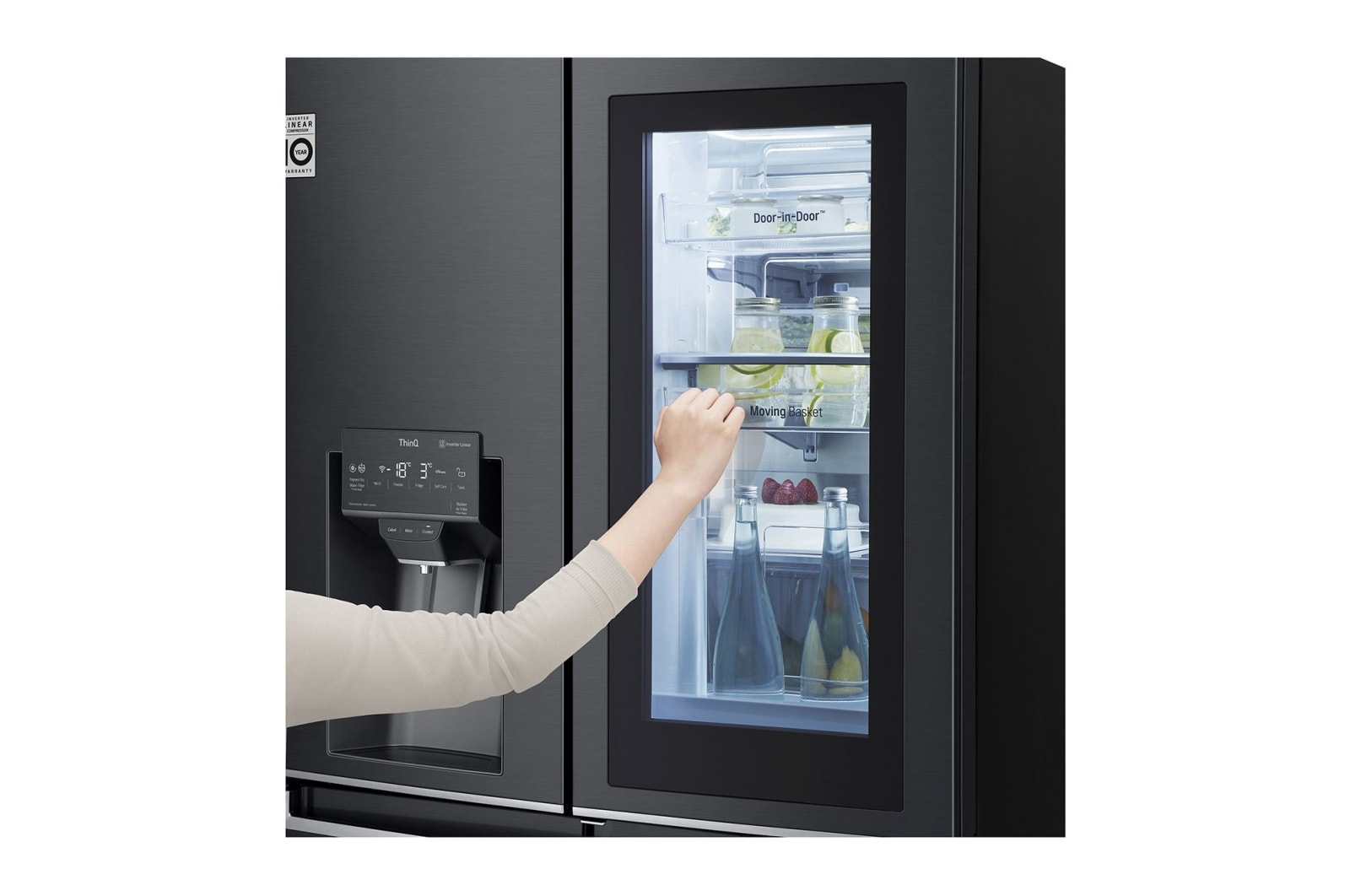 LG Lodówko-zamrażarka LG Multidoor | InstaView | Door-in-Door | ThinQ | ciemny grafit mat | Total No Frost | 635 L | GMX945MC9F, GMX945MC9F