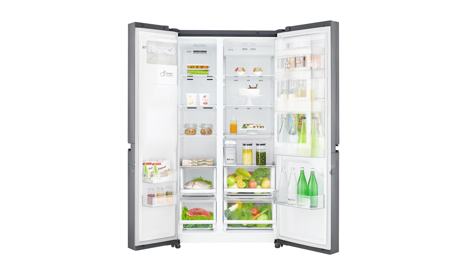 LG Lodówko-zamrażarka LG Side-by-Side Door-in-Door ThinQ 625L GSJ761PZXV, GSJ761PZXV