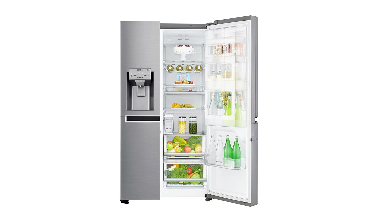 LG Lodówko-zamrażarka LG Side-by-Side InstaView Door-in-Door GSJ961PZBV, GSJ961PZBV