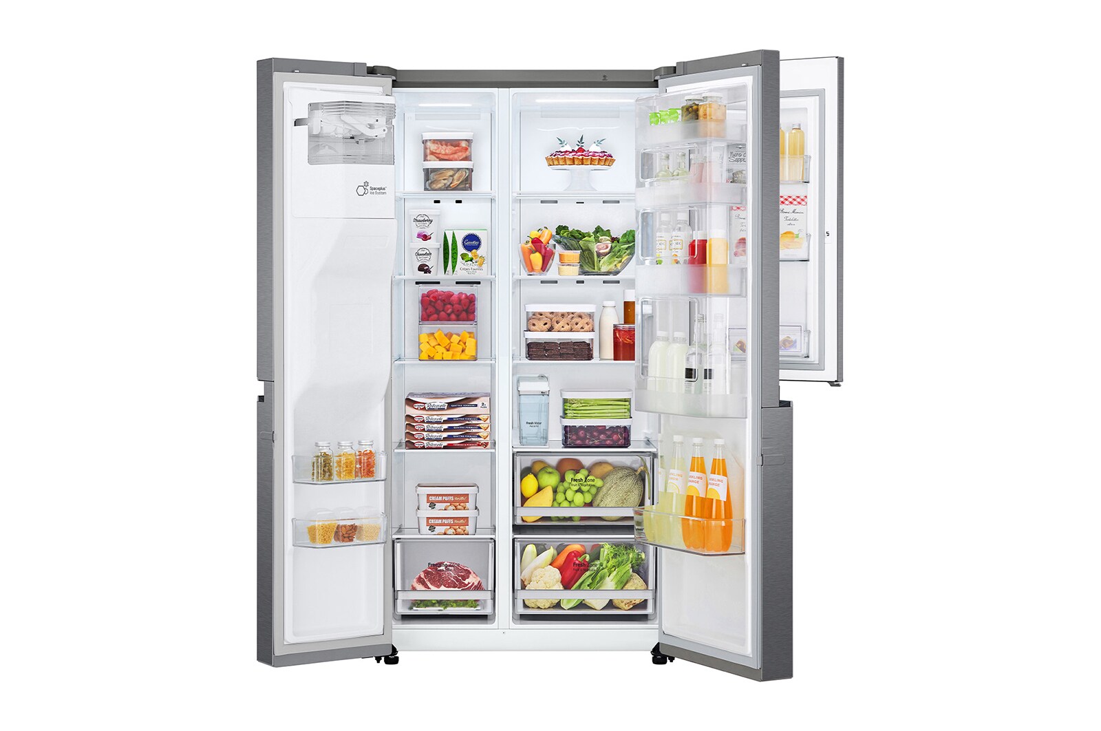 LG Lodówko-zamrażarka LG Side-by-Side LG  | 630L | Total No Frost | DoorCooling+™ | srebrna | GSJV31DSXF, GSJV31DSXF