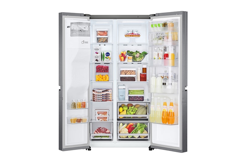 LG Lodówko-zamrażarka LG Side-by-Side LG  | 630L | Total No Frost | DoorCooling+™ | srebrna | GSJV31DSXF, GSJV31DSXF