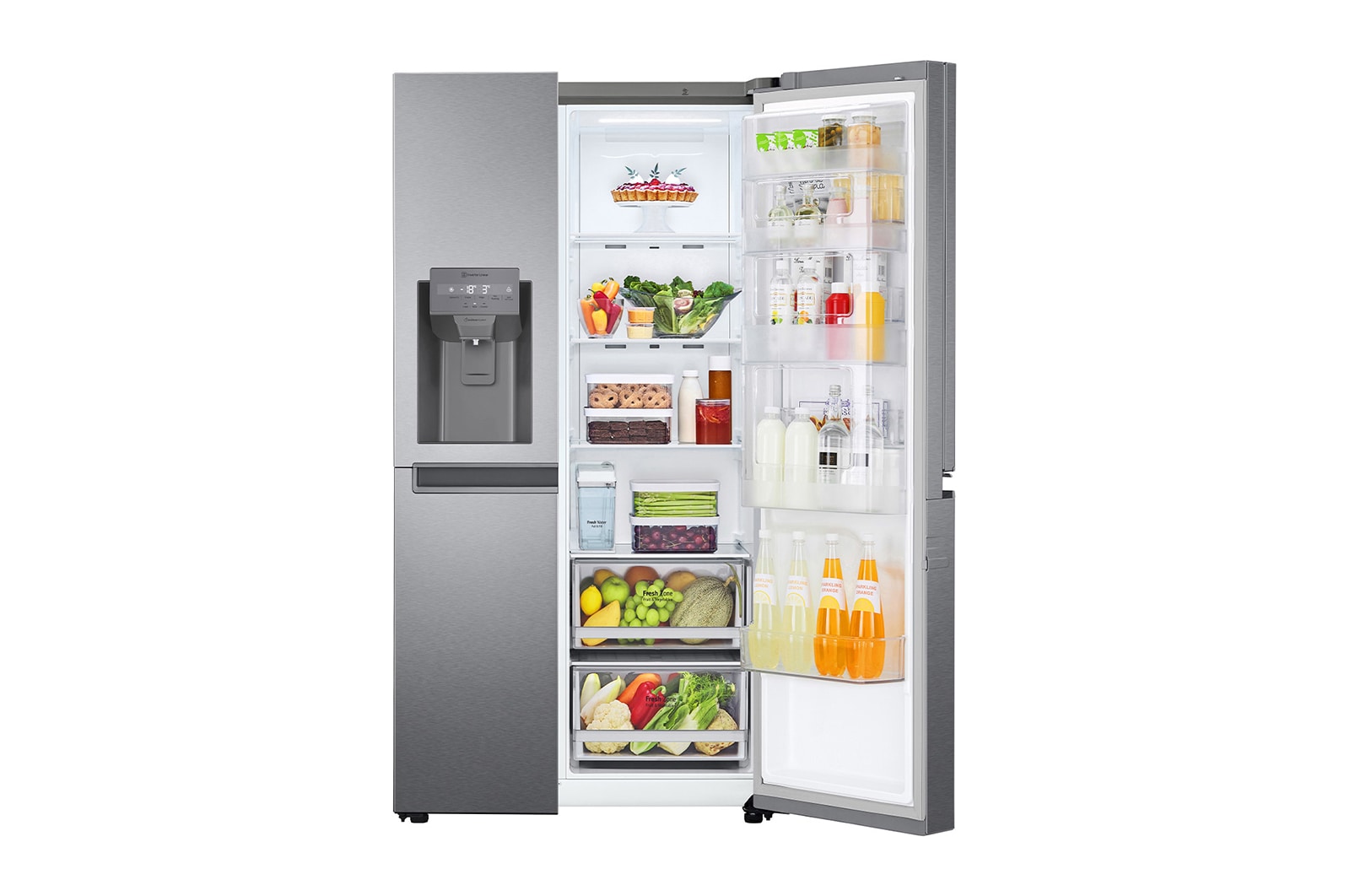 LG Lodówko-zamrażarka LG Side-by-Side LG  | 630L | Total No Frost | DoorCooling+™ | srebrna | GSJV31DSXF, GSJV31DSXF