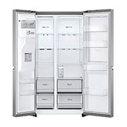 LG Lodówko-zamrażarka Side by side LG | Door-in-Door | srebrna | DoorCooling+™ | Total No Frost | 635 L | GSJV51PZTE, GSJV51PZTE