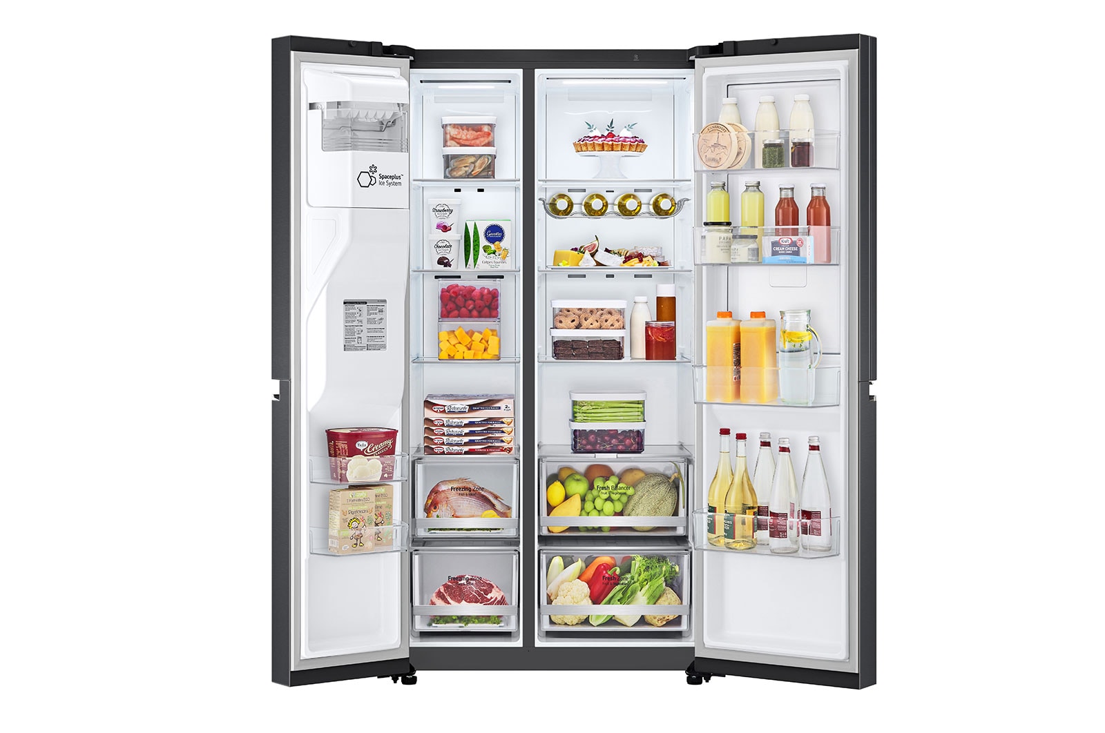 LG Lodówko-zamrażarka LG Side-by-Side | ciemny grafit mat | Door-in-Door | ThinQ | 635L | Total No Frost | GSJV70MCLE, GSJV70MCLE