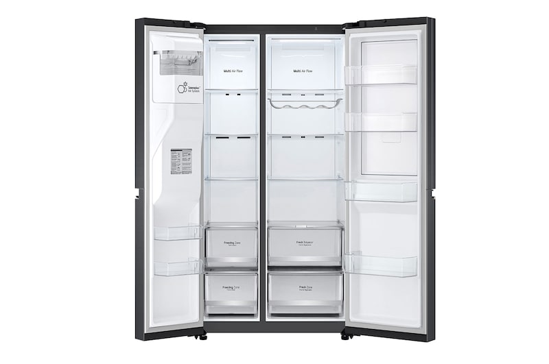 LG Lodówko-zamrażarka LG Side-by-Side | ciemny grafit mat | Door-in-Door | ThinQ | 635L | Total No Frost | GSJV70MCLE, GSJV70MCLE