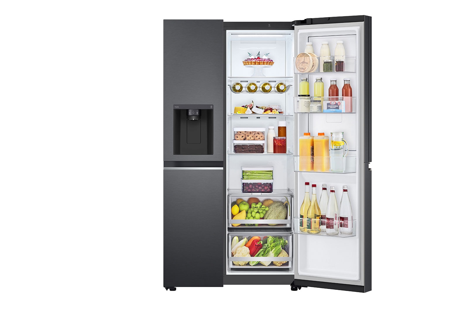 LG Lodówko-zamrażarka LG Side-by-Side | ciemny grafit mat | Door-in-Door | ThinQ | 635L | Total No Frost | GSJV70MCLE, GSJV70MCLE