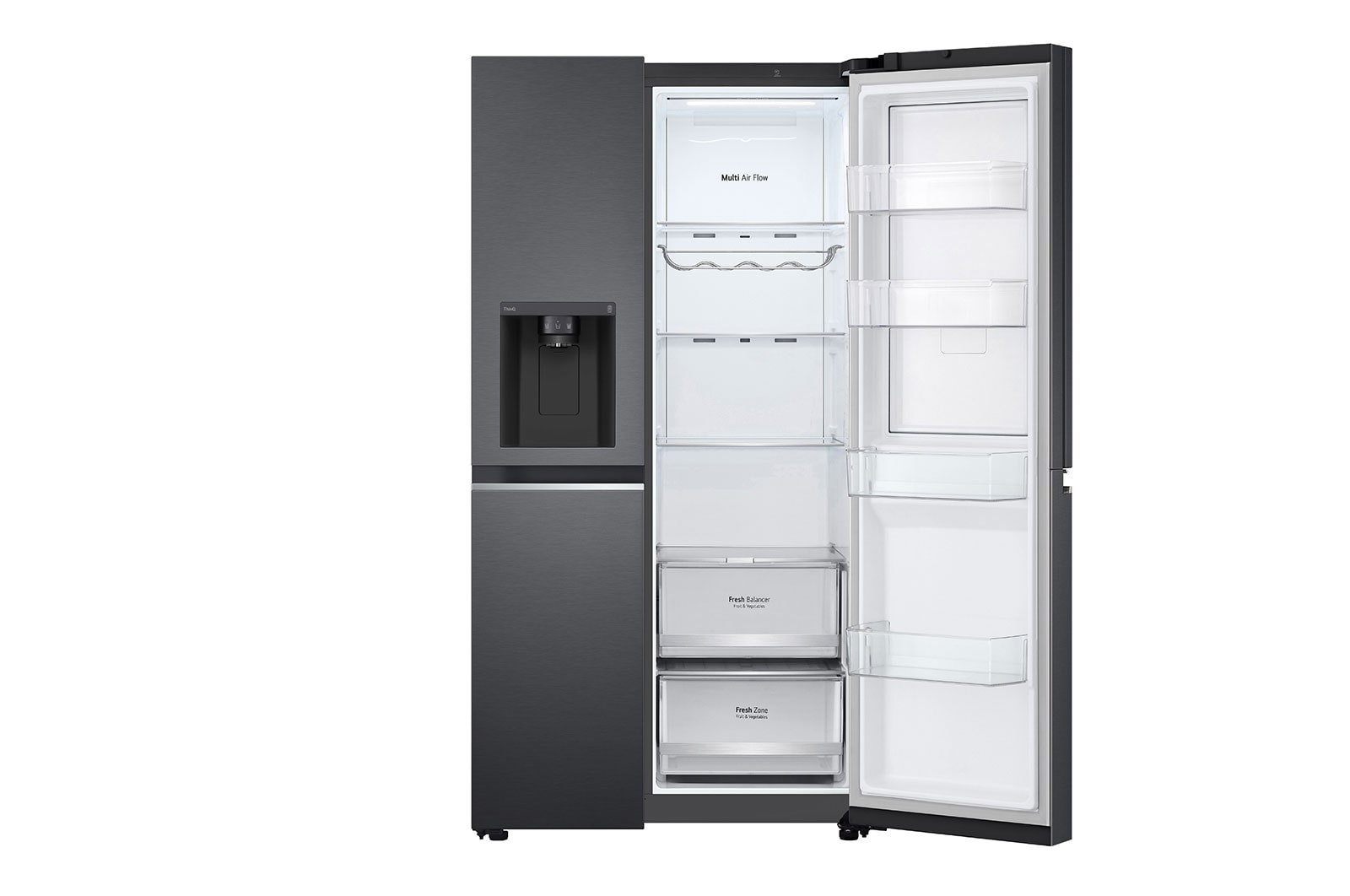 LG Lodówko-zamrażarka LG Side-by-Side | ciemny grafit mat | Door-in-Door | ThinQ | 635L | Total No Frost | GSJV70MCLE, GSJV70MCLE