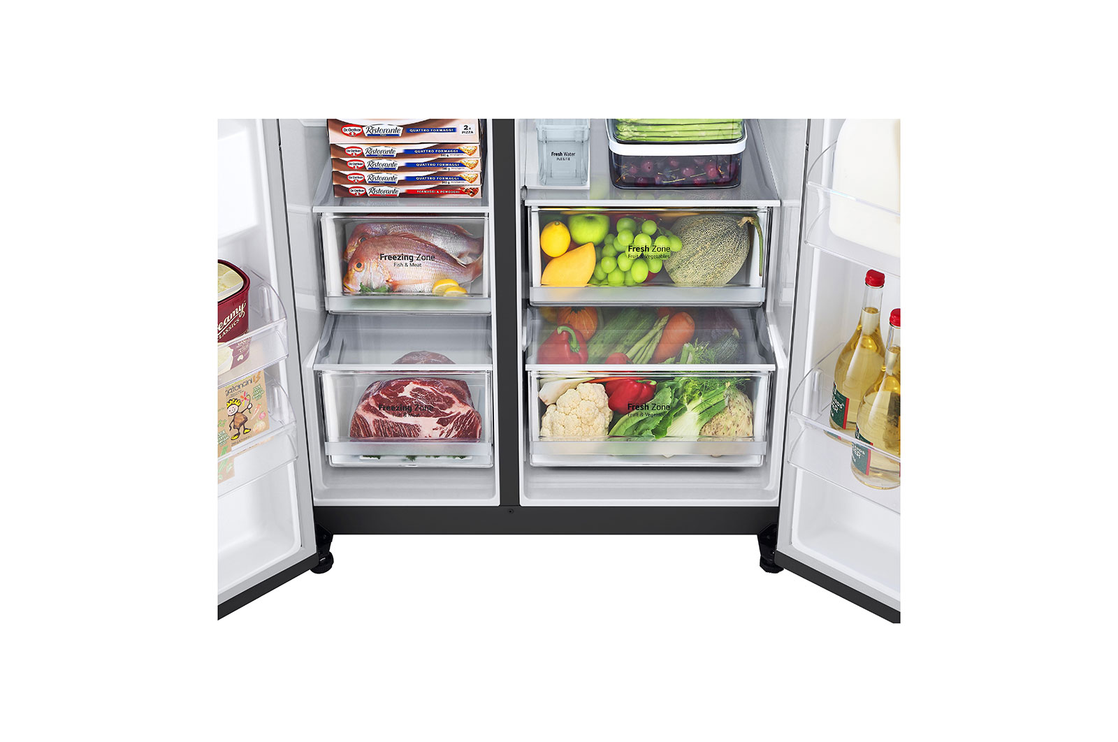 LG Lodówko-zamrażarka LG Side-by-Side | ciemny grafit mat  | Door-in-Door | ThinQ | 635L | Total No Frost | GSJV71MCTE, GSJV71MCTE