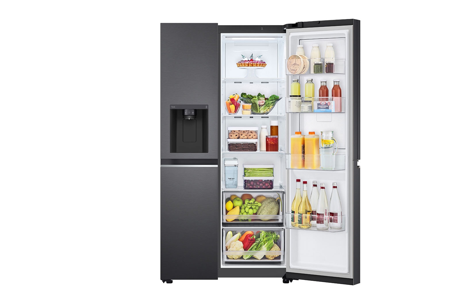 LG Lodówko-zamrażarka LG Side-by-Side | ciemny grafit mat  | Door-in-Door | ThinQ | 635L | Total No Frost | GSJV71MCTE, GSJV71MCTE