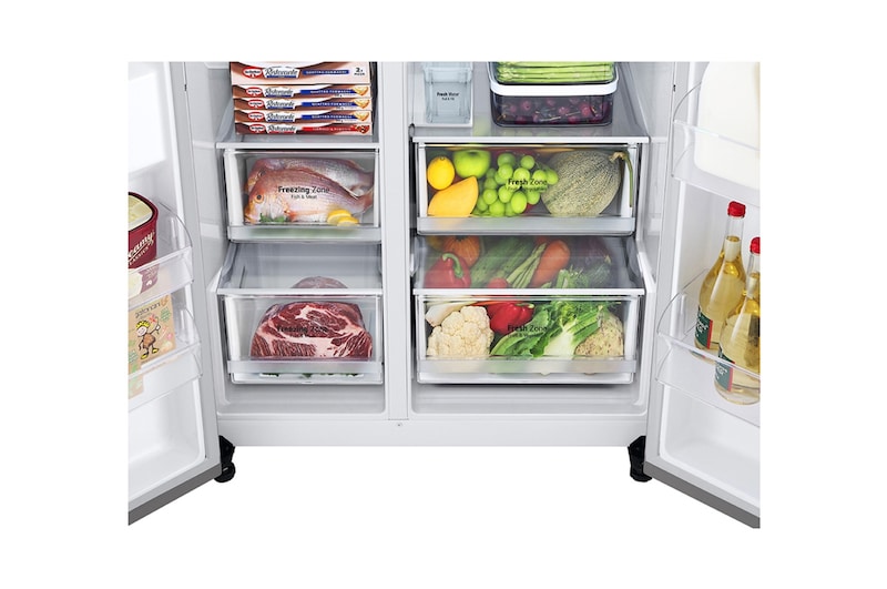 LG Lodówko-zamrażarka LG Side-by-Side ThinQ 635L GSJV71PZTF, GSJV71PZTF