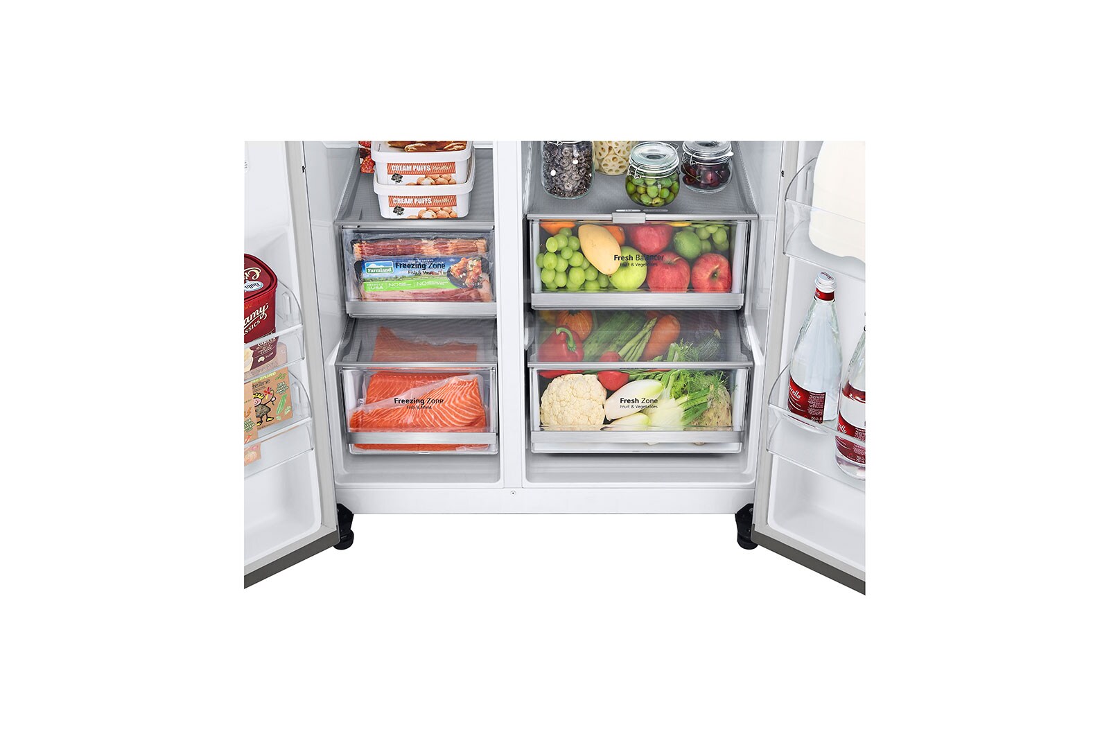 LG Lodówko-zamrażarka LG Side-by-Side Door-in-Door ThinQ 635L GSJV90PZAF, GSJV90PZAF