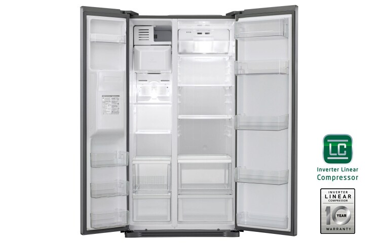 LG 175cm | 508L |Total no Frost | Kompresor liniowy | Kostkarka automatyczna, GSL325PVCV