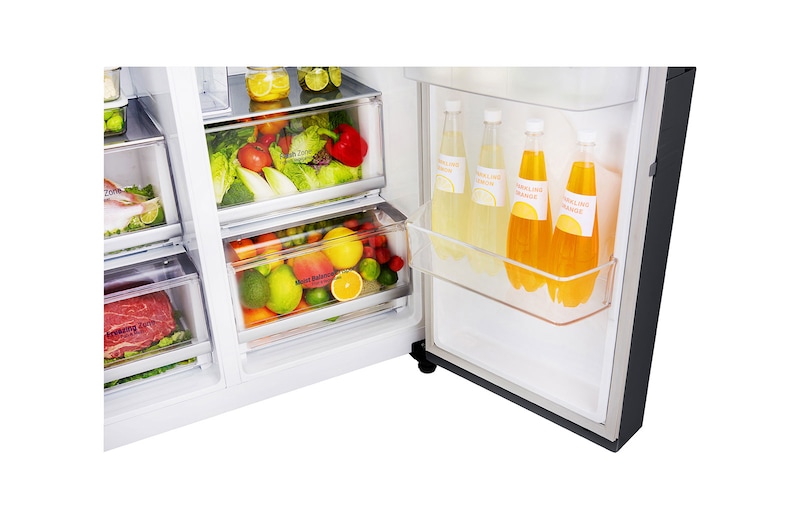 LG Lodówko-zamrażarka LG Side-by-Side ThinQ GSL760MCDV, GSL760MCDV