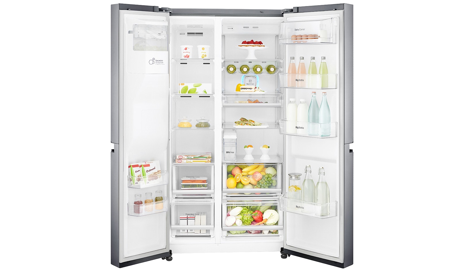 LG Lodówko-zamrażarka LG Side-by-Side InstaView Door-in-Door ThinQ GSL961PZBV, GSL961PZBV