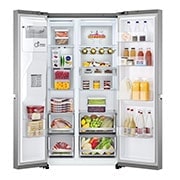 LG Lodówko-zamrażarka LG Side-by-Side | srebrna | ThinQ  | 635L | DoorCooling+ | Total No Frost | GSLV90PZAD, GSLV90PZAD