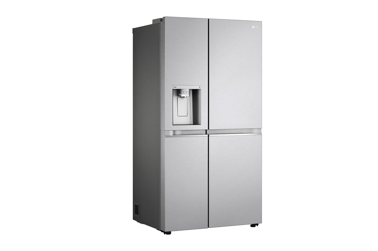 LG Lodówko-zamrażarka Side by side LG | srebrna | DoorCooling+™ | Total No Frost | ThinQ | 635L | klasa C | GSLV91MBAC, GSLV91MBAC