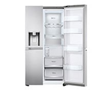 LG Lodówko-zamrażarka Side by side LG | srebrna | DoorCooling+™ | Total No Frost | ThinQ | 635L | klasa C | GSLV91MBAC, GSLV91MBAC