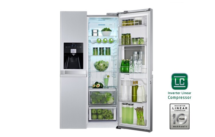 LG 175cm | 540L | Total no Frost | Kompresor liniowy | Smart Diagnosis | Bez Hydraulika | Minibar , GSP545PVYV