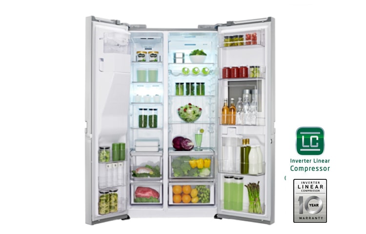 LG 175cm | 540L | Total no Frost | Kompresor liniowy | Smart Diagnosis | Bez Hydraulika | Minibar , GSP545PVYV