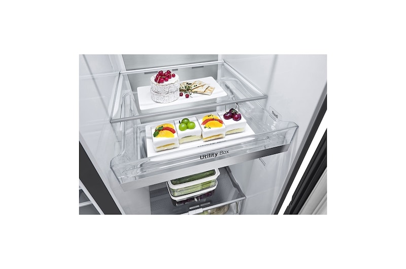 LG Lodówko-zamrażarka LG InstaView Side-by-Side Door-in-Door ThinQ 635L GSQV90MCAE, GSQV90MCAE