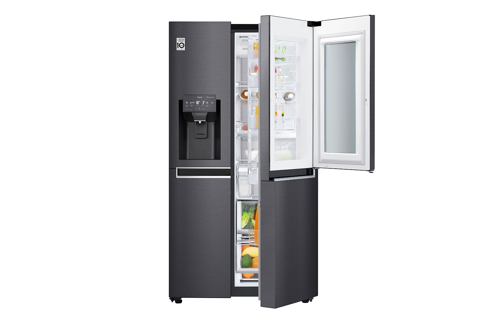 LG Lodówko-zamrażarka LG Side-by-Side InstaView Door-in-Door ThinQ GSX961MCCZ, GSX961MCCZ
