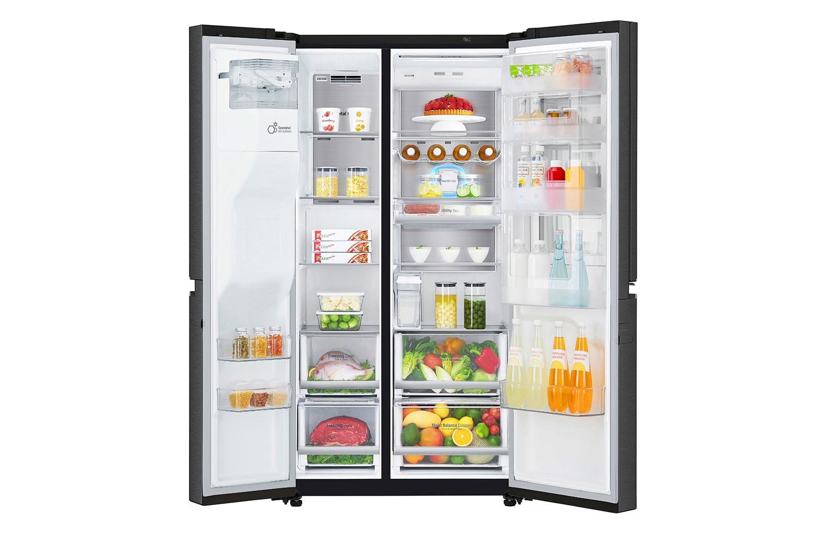 LG Lodówko-zamrażarka LG Side-by-Side InstaView Door-in-Door ThinQ GSX961MCCZ, GSX961MCCZ