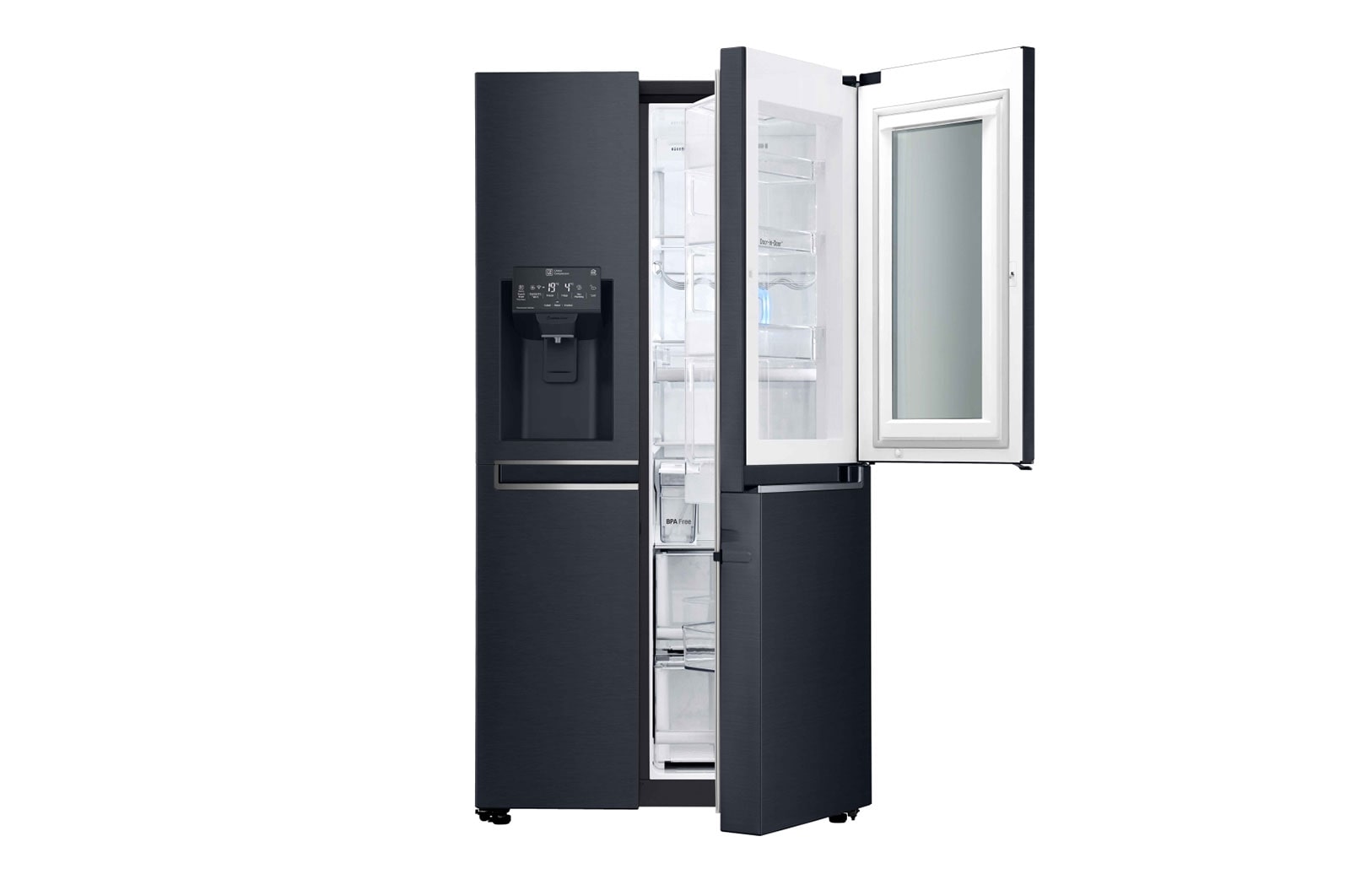 LG Lodówko-zamrażarka LG Side-by-Side InstaView Door-in-Door ThinQ GSX961MTAZ, GSX961MTAZ