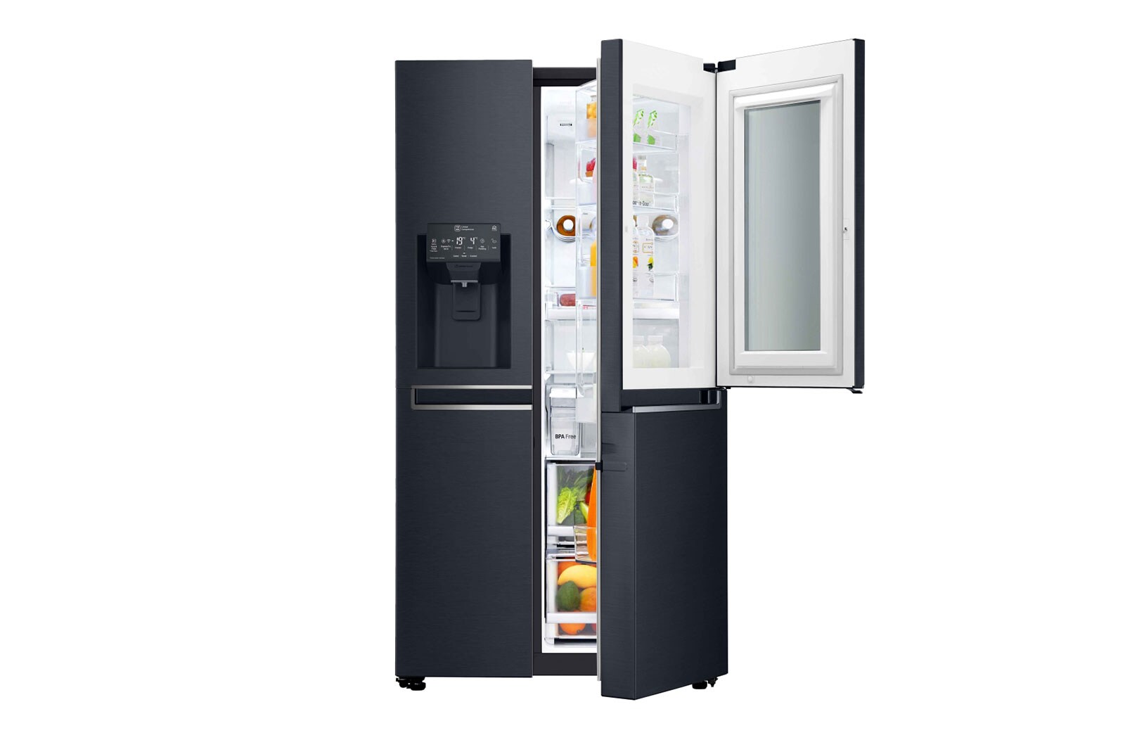 LG Lodówko-zamrażarka LG Side-by-Side InstaView Door-in-Door ThinQ GSX961MTAZ, GSX961MTAZ