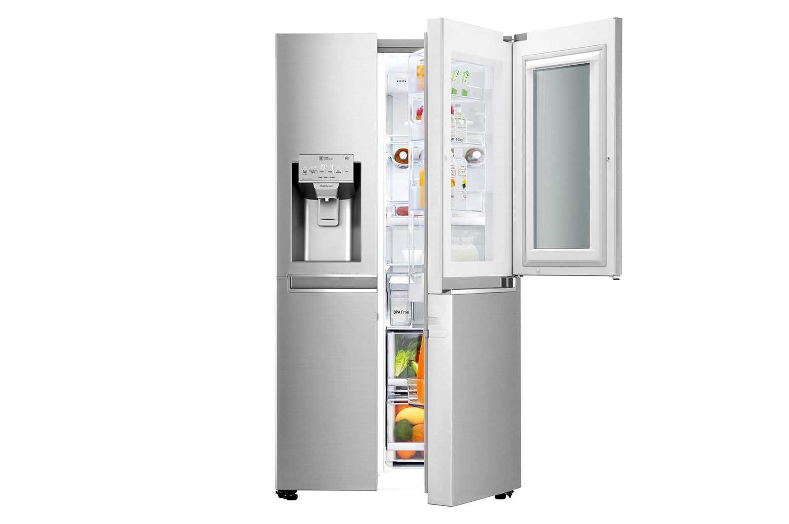 LG Lodówko-zamrażarka LG Side-by-Side InstaView Door-in-Door ThinQ 625L GSX961NSAZ, GSX961NSAZ