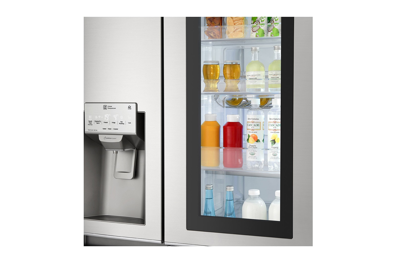 LG Lodówko-zamrażarka LG Side-by-Side InstaView Door-in-Door ThinQ 625L GSX961NSAZ, GSX961NSAZ