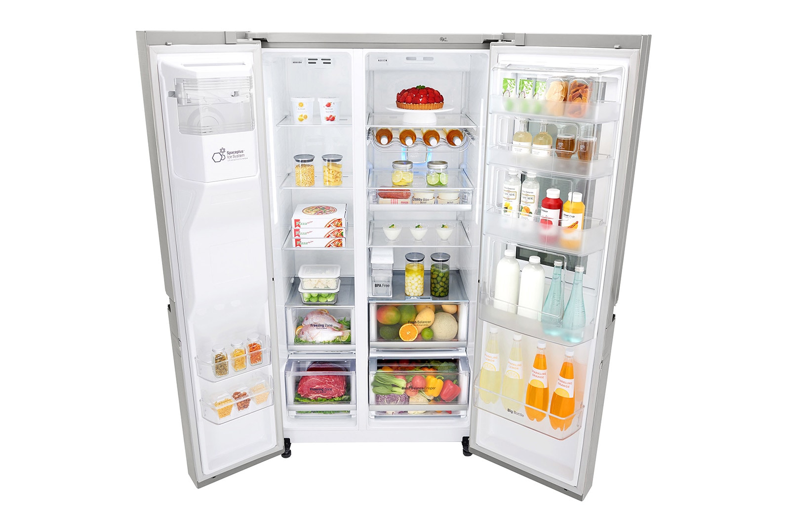 LG Lodówko-zamrażarka LG Side-by-Side InstaView Door-in-Door ThinQ 625L GSX961NSAZ, GSX961NSAZ