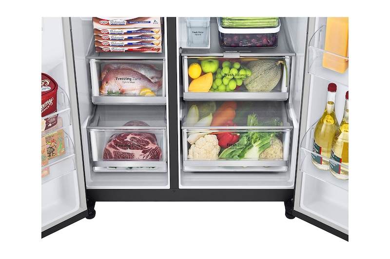 LG Lodówko-zamrażarka LG InstaView Side-by-Side Door-in-Door ThinQ 635L GSXV90MCAE, GSXV90MCAE