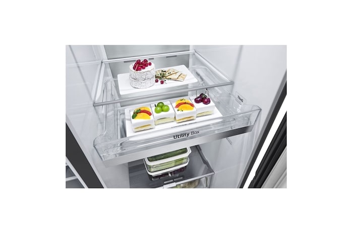 LG Lodówka Side by Side |grafitowa| GSXV90MCDE, GSXV90MCDE