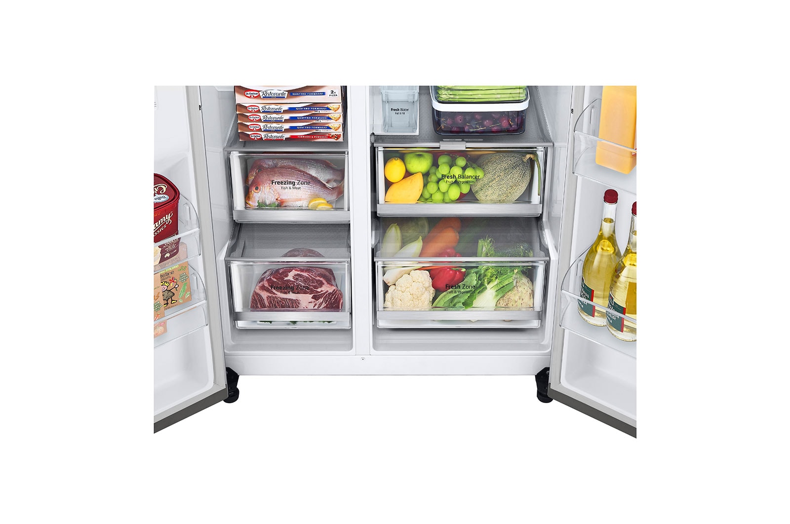 LG Lodówko-zamrażarka LG InstaView Side-by-Side Door-in-Door ThinQ 635L GSXV91MBAF, GSXV91MBAF