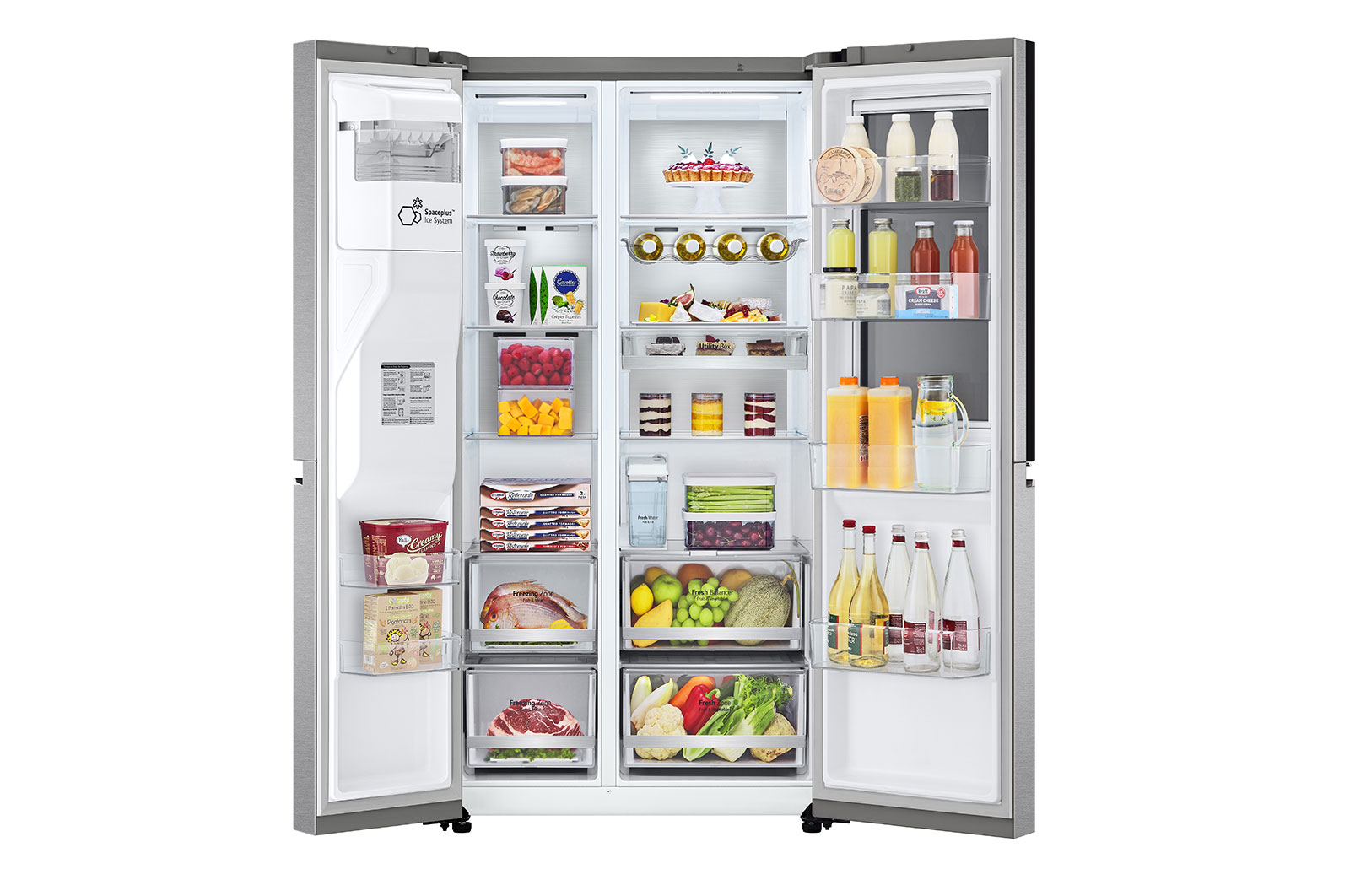 LG Lodówko-zamrażarka LG InstaView Side-by-Side Door-in-Door ThinQ 635L GSXV91MBAF, GSXV91MBAF