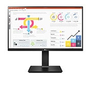 Monitor LG 23.8&#34; QHD IPS z funkcją łączenia szeregowego oraz USB Type-C™ 24QP750-B 24QP750-B - widok z przodu