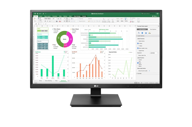 Front view of Monitor LG IPS Full HD 27” 27BN55UP 27BN55UP-B