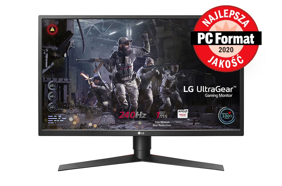 Monitor LG 27” UltraGear™ TN 1ms 240Hz 27GK750F - 27GK750F-B | LG PL