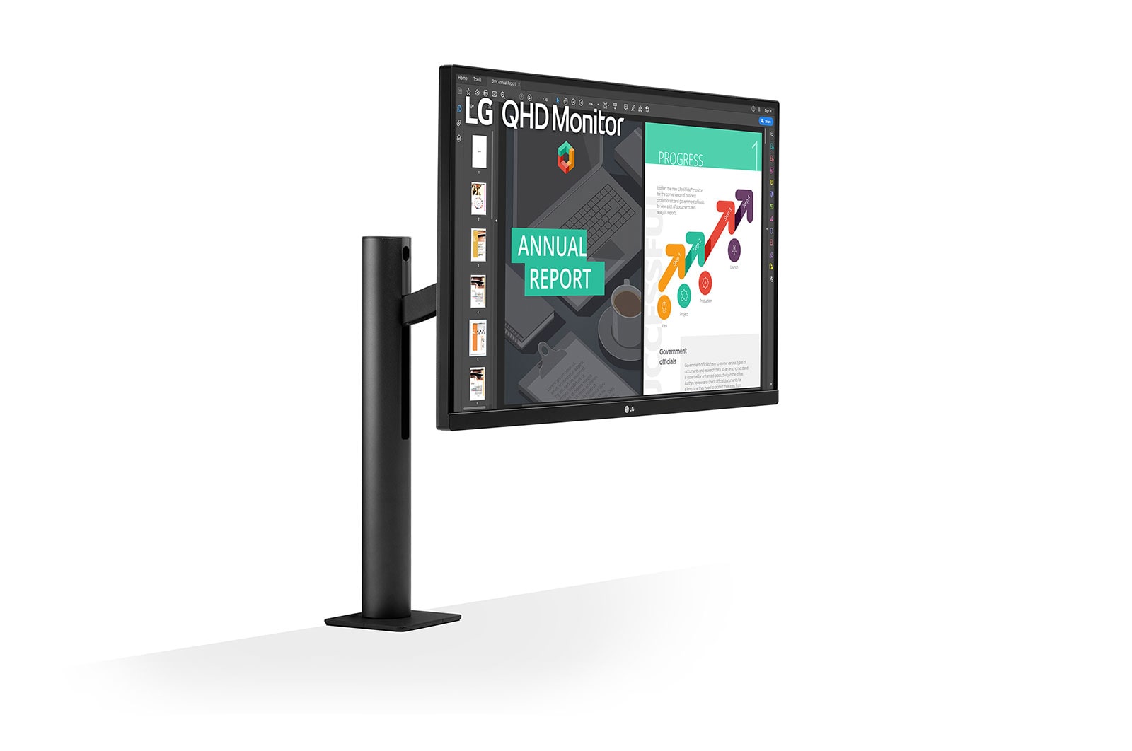 LG Monitor LG 27” QHD Ergo IPS Monitor z USB-C™ 27QN880-B, 27QN880-B