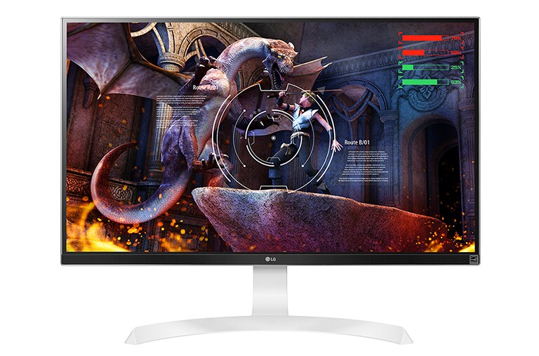 4K IPS LED UltraHD monitor 27UD69P-W - widok z przodu