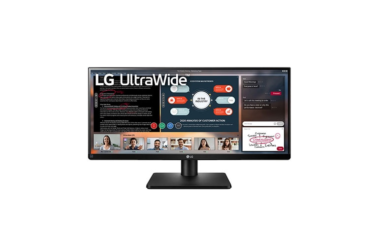 Monitor LG 29” UltraWide™ IPS 29UB67 29UB67-B - widok z przodu